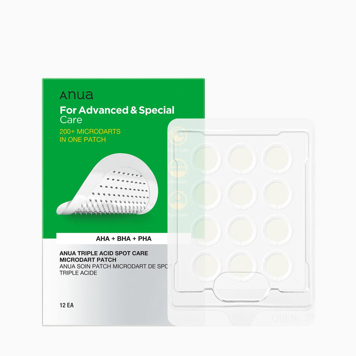 Anua – Triple acid spot care microdart patch, 12pcs